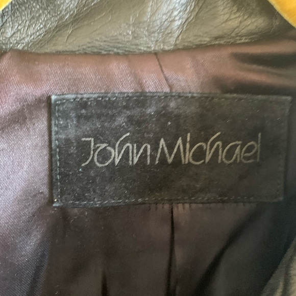 Moto Vintage John Michael Black Leather Jacket 🌴 - Picture 9 of 14